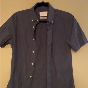 Navy blue shirt sleeve button up